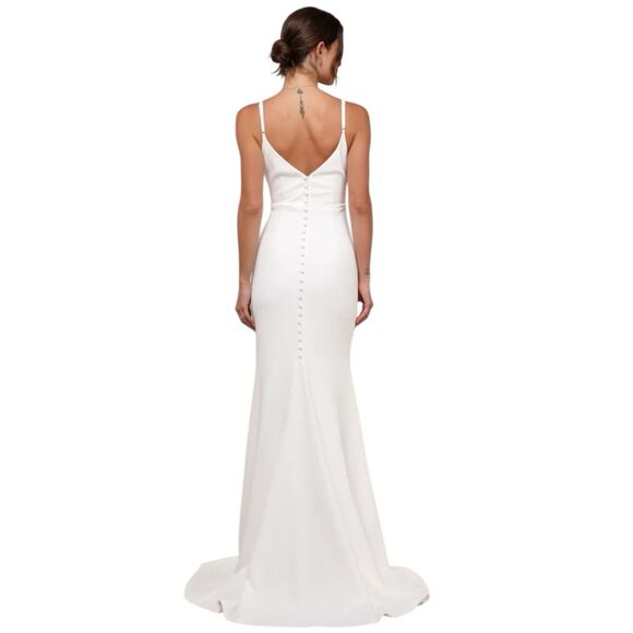 Lulus Feeling of Forever Maxi Dress Womens M Mermaid Wedding Gown Sleeveless - Picture 2 of 16